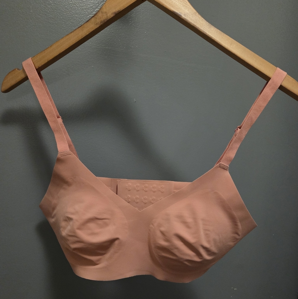Knix Revolution V Neck Bra In Pink Ginger Size 4